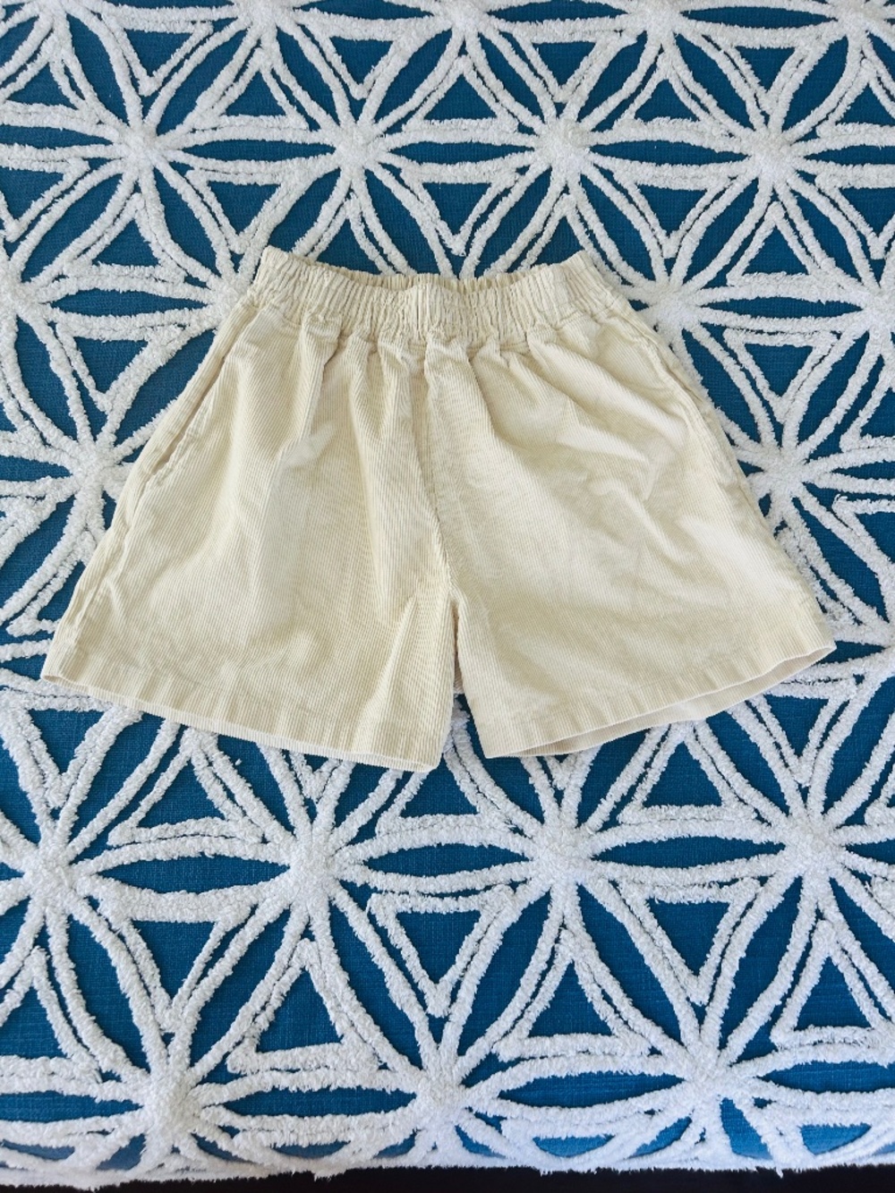 Cream corduroy shorts